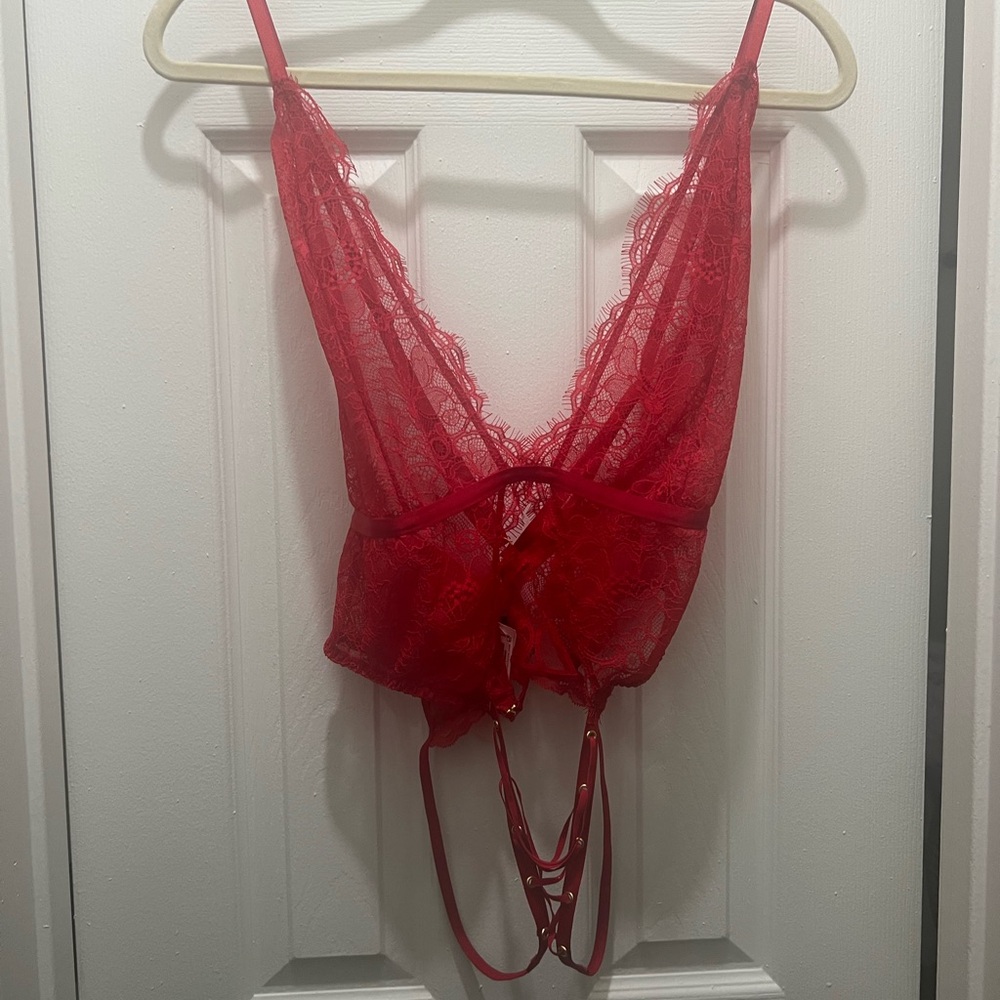 Victoria's Secret Red Lace Chemise